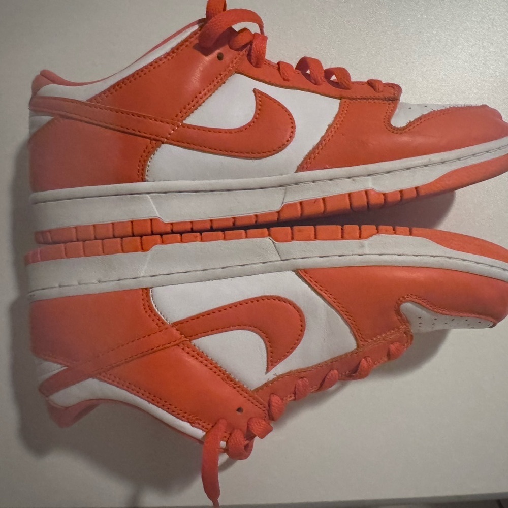 Syracuse Nike Dunk Orange and White Sneakers obo